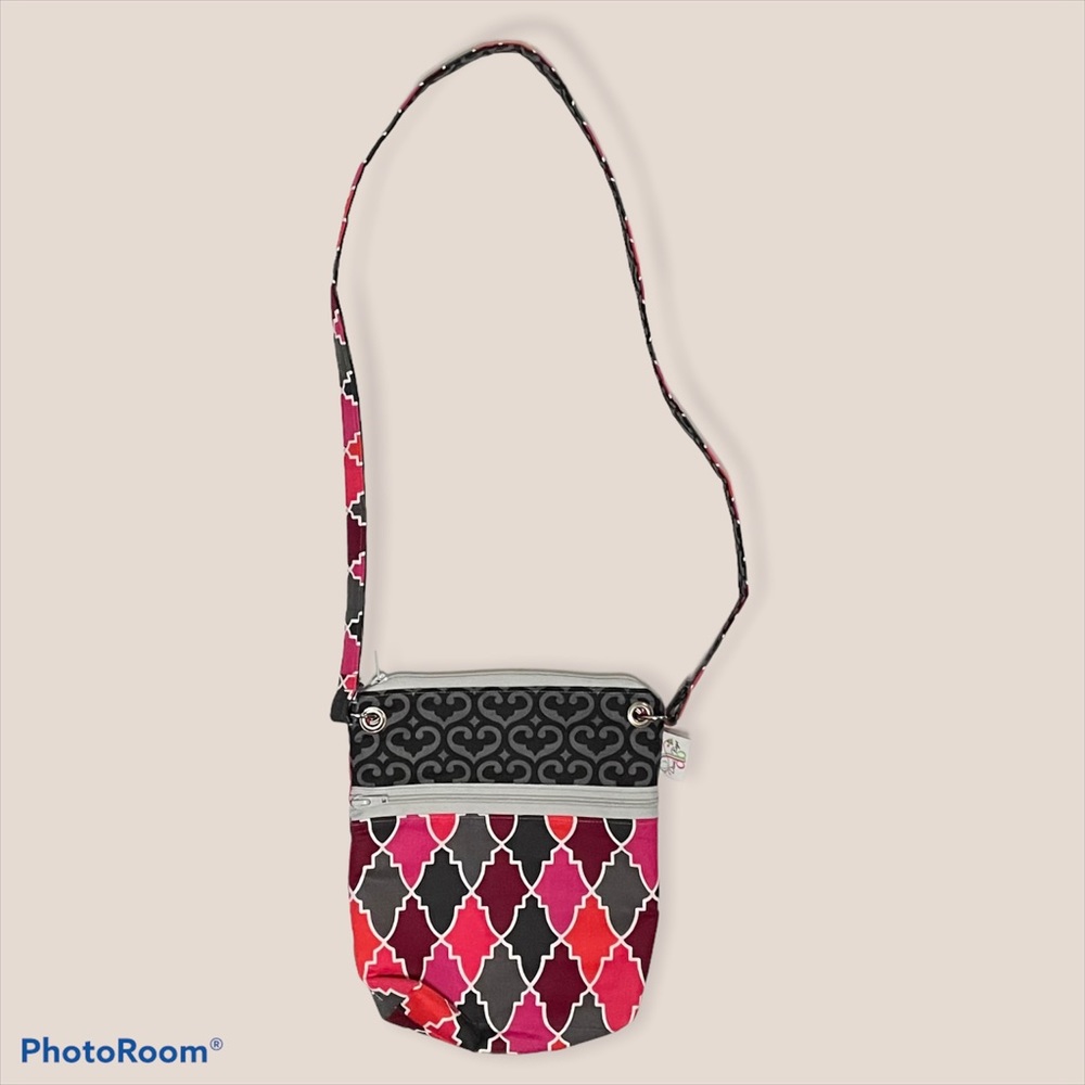Dani Bags Mini Messenger Cross Body Bag Pink, Red, White, Gray - Like New